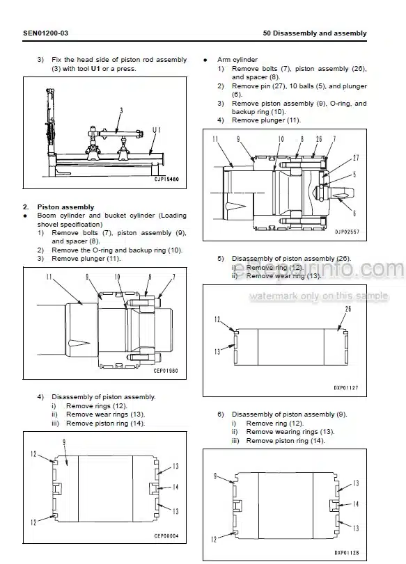 Photo 3 - Komatsu PC1250-8 PC1250SP-8 PC1250LC-8 Shop Manual Hydraulic Excavator SEN00889-17