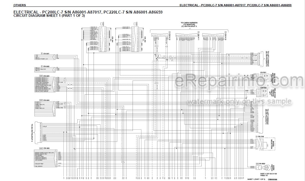 Photo 3 - Komatsu PC200LC-7L PC220LC-7L Shop Manual Hydraulic Excavator CEBM005806 SN A86001-