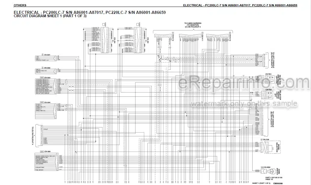 Photo 3 - Komatsu PC200LC-7L PC220LC-7L Shop Manual Hydraulic Excavator CEBM005806 SN A86001-
