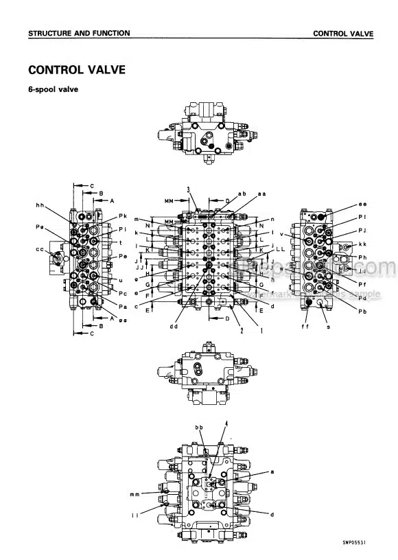 Photo 3 - Komatsu PC228US-2 PC228USLC-1 PC228USLC-2 Shop Manual Hydraulic Excavator SEBM015903
