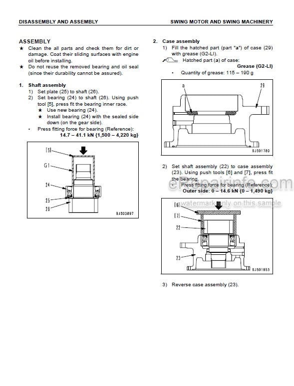 Photo 3 - Komatsu PC228US-3 PC228USLC-3 Shop Manual Hydraulic Excavator SEBM030506 SN 30001-