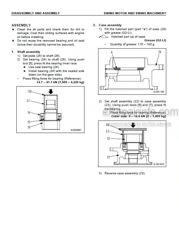 Photo 3 - Komatsu PC228US-3 PC228USLC-3 Shop Manual Hydraulic Excavator SEBM030506 SN 30001-