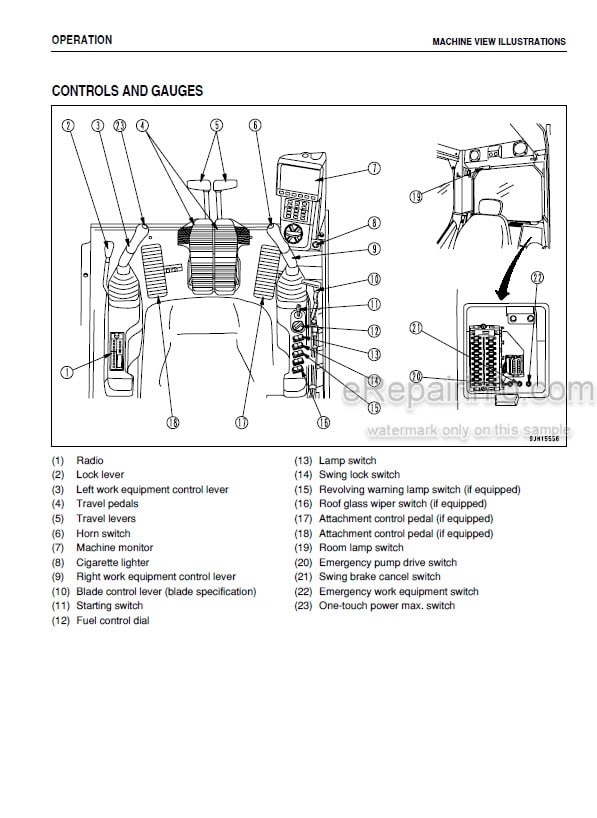 Photo 5 - Komatsu PC228US-8 PC228USLC-8 Operation And Maintenance Manual Hydraulic Excavator TEN00391-00 SN 50001-