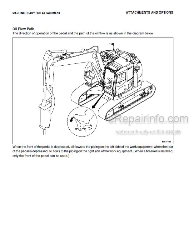 Photo 4 - Komatsu PC228US-8 PC228USLC-8 Operation And Maintenance Manual Hydraulic Excavator TEN00391-00 SN 50001-