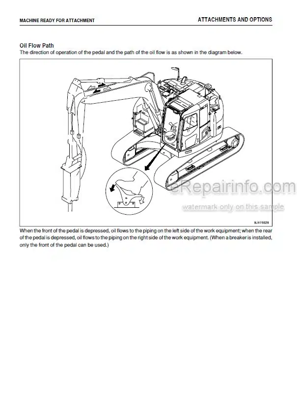 Photo 4 - Komatsu PC228US-8 PC228USLC-8 Operation And Maintenance Manual Hydraulic Excavator TEN00391-00 SN 50001-