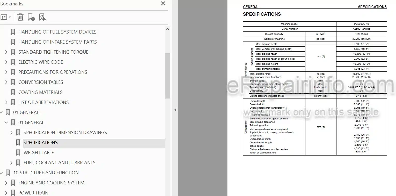 Photo 4 - Komatsu PC290LC-10 Shop Manual Hydraulic Excavator CEBM025103 SN A25001-