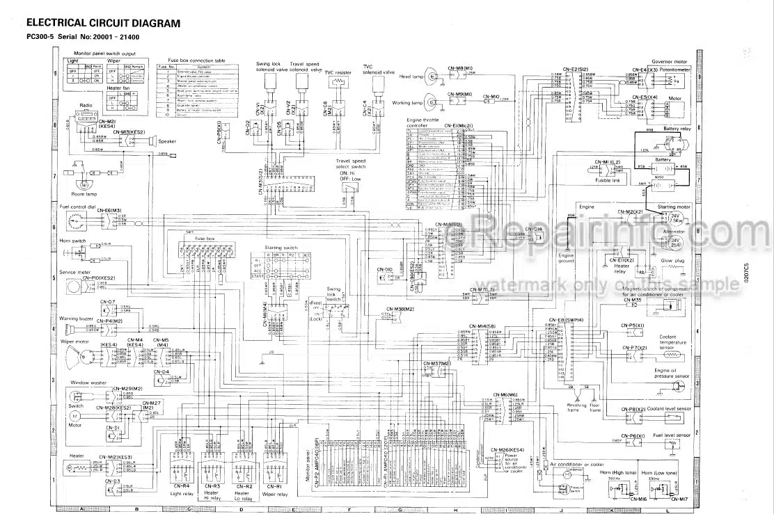 Photo 4 - Komatsu PC300-5 PC400-5 Custom Shop Manual Hydraulic Excavator SEBM0207C503 SN 20001-