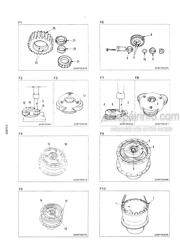 Photo 4 - Komatsu PC300-5 PC400-5 Custom Shop Manual Hydraulic Excavator SEBM0207C503 SN 20001-