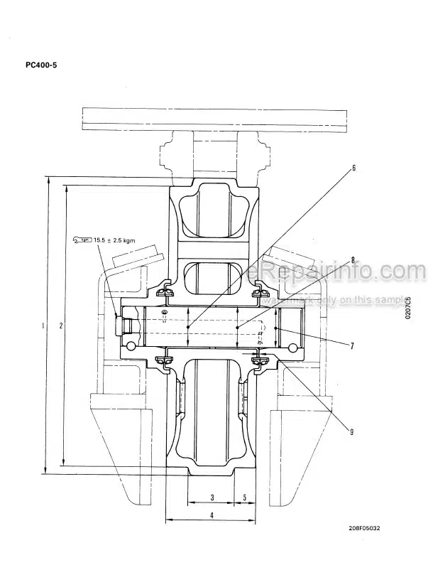 Photo 5 - Komatsu PC300-5 PC400-5 Custom Shop Manual Hydraulic Excavator SEBM0207C503 SN 20001-