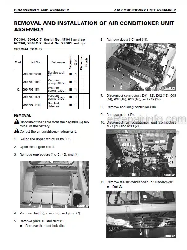 Photo 1 - Komatsu PC300-7 PC300LC-7 PC350-7 PC350LC-7 Shop Manual Hydraulic Excavator SEBM025811