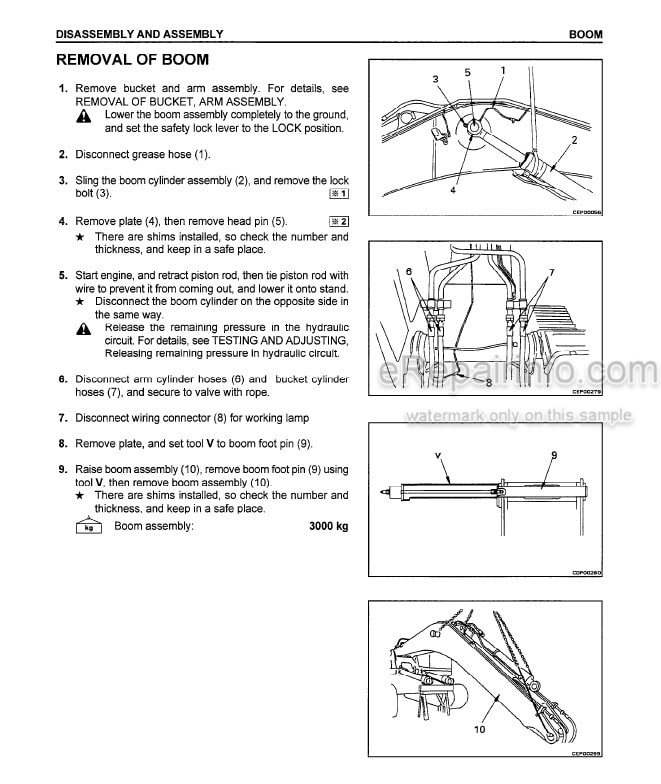 Photo 8 - Komatsu PC300LC-6 PC300HD-6 Shop Manual Hydraulic Excavator CEBM3006C2 SN A80001-