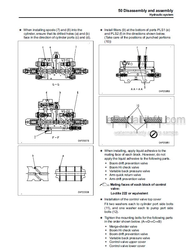 Photo 5 - Komatsu PC360LC-10 Shop Manual Hydraulic Excavator SEN05619-03 SN 70001-