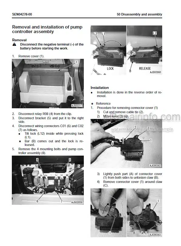 Photo 6 - Komatsu PC400-8R PC400LC-8R PC450-8R PC450LC-8R Shop Manual Hydraulic Excavator SEN04239-02