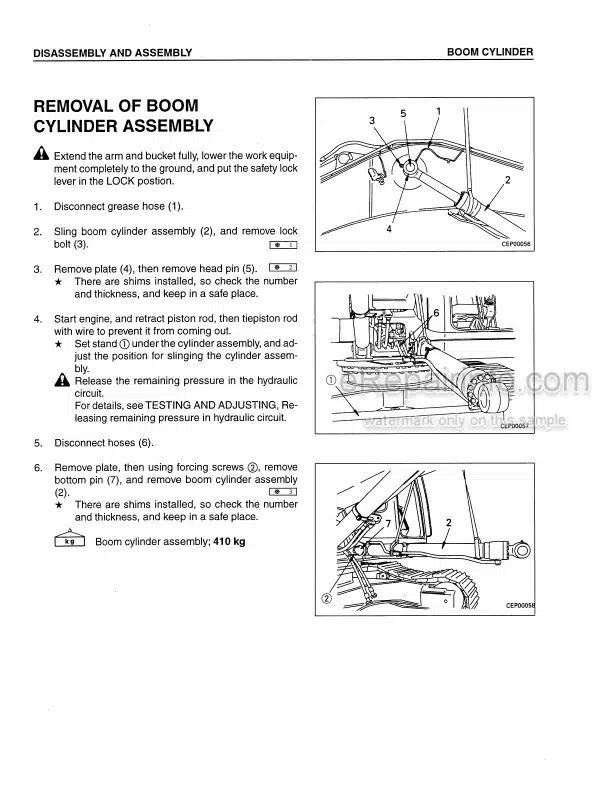 Photo 4 - Komatsu PC450-6K PC450LC-6K Shop Manual Hydraulic Excavator EEBM001304 SN K30001-