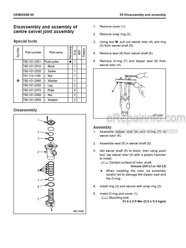 Photo 5 - Komatsu PC450-8 PC450LC-8 PC450LCD-8 PC450LCDH-8 Shop Manual Hydraulic Excavator UEN02223-03