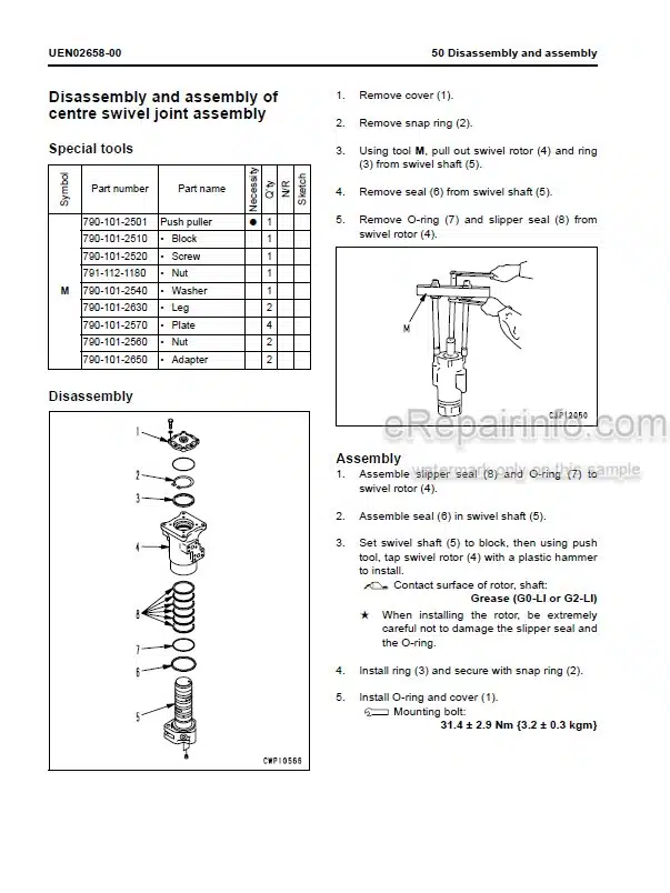 Photo 5 - Komatsu PC450-8 PC450LC-8 PC450LCD-8 PC450LCDH-8 Shop Manual Hydraulic Excavator UEN02223-03
