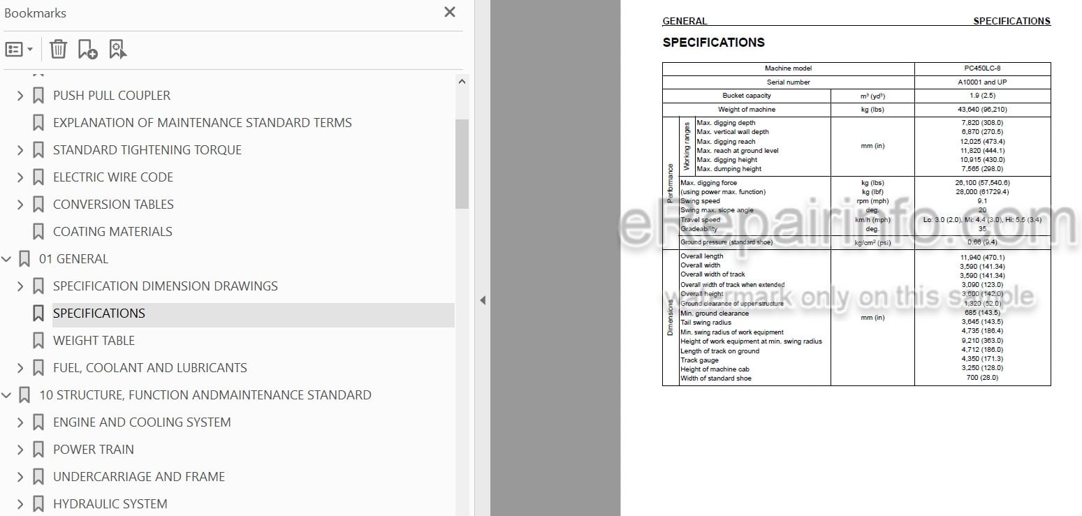 Photo 4 - Komatsu PC450LC-8 Shop Manual Hydraulic Excavator CEBM007602 SN A10001-