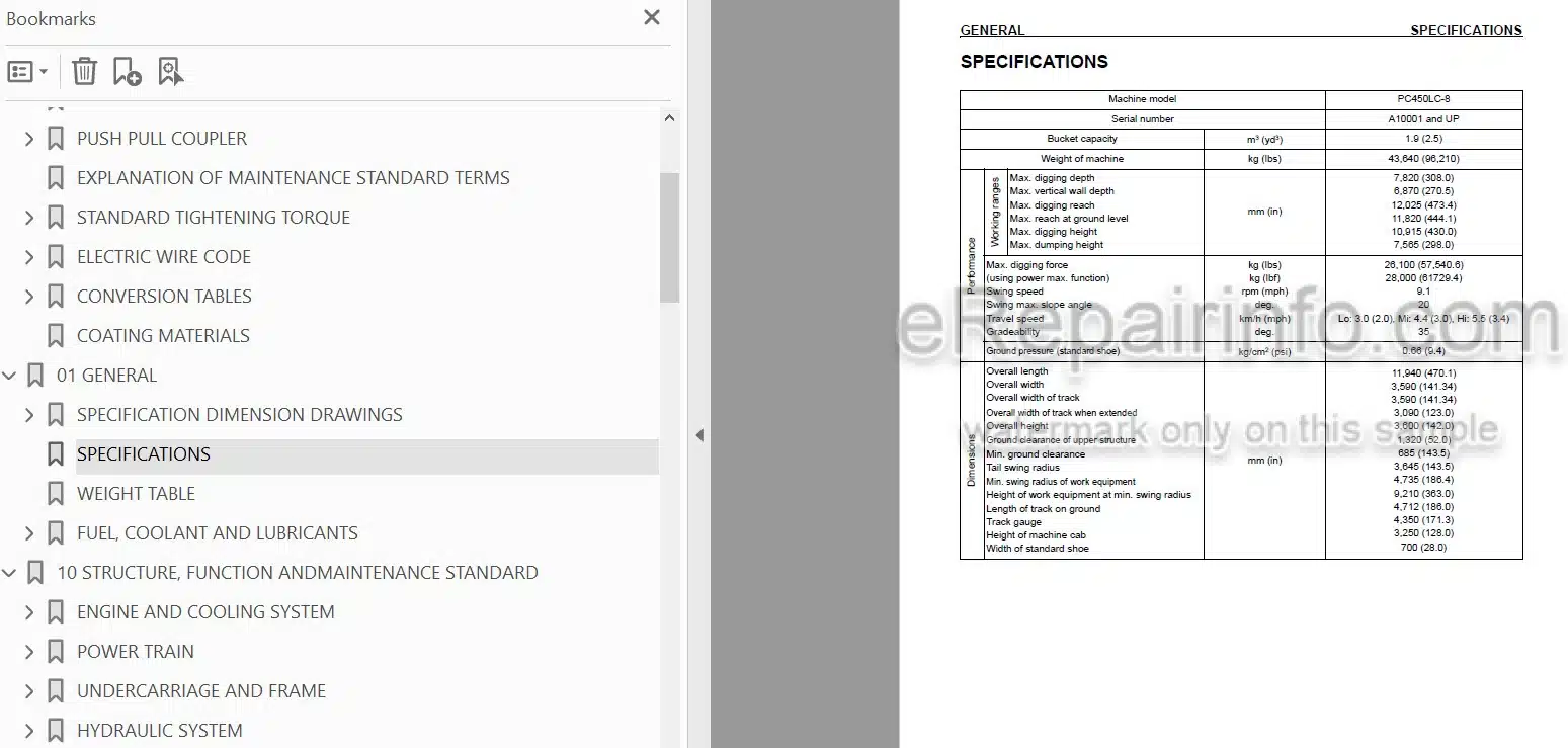 Photo 4 - Komatsu PC450LC-8 Shop Manual Hydraulic Excavator CEBM007602 SN A10001-