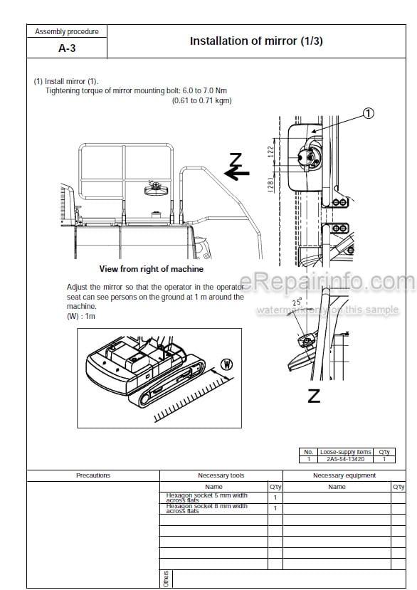 Photo 5 - Komatsu PC600-6 PC600LC-6 Field Assembly Instructions Hydraulic Excavator SEAW001700 SN 10001-