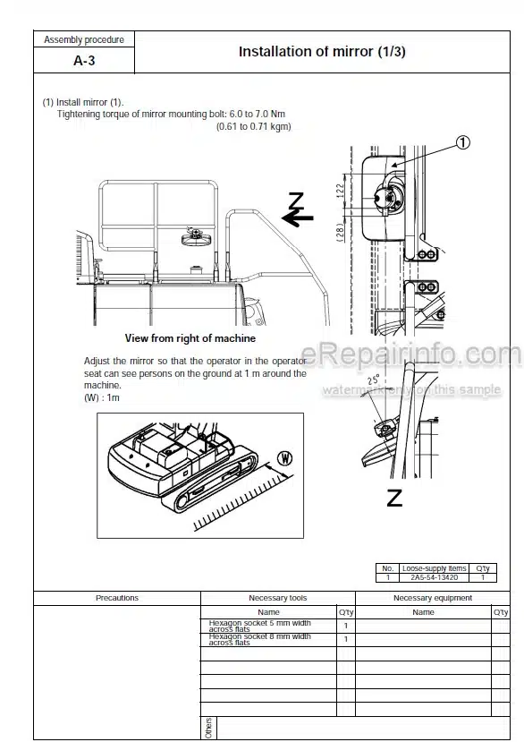 Photo 5 - Komatsu PC600-6 PC600LC-6 Field Assembly Instructions Hydraulic Excavator SEAW001700 SN 10001-