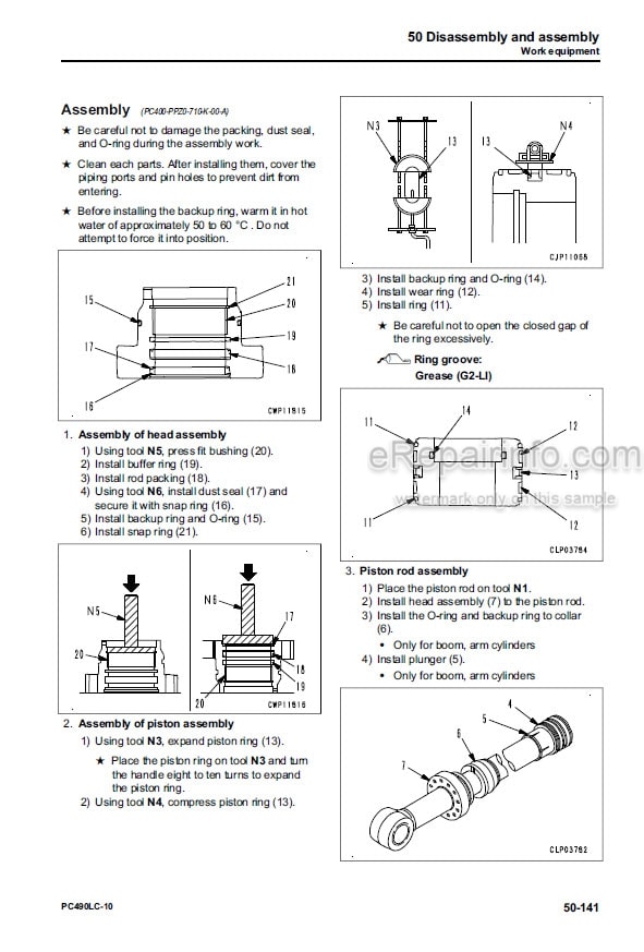Photo 3 - Komatsu PC490LC-10 Shop Manual Hydraulic Excavator SEN05622-02 SN 80001-