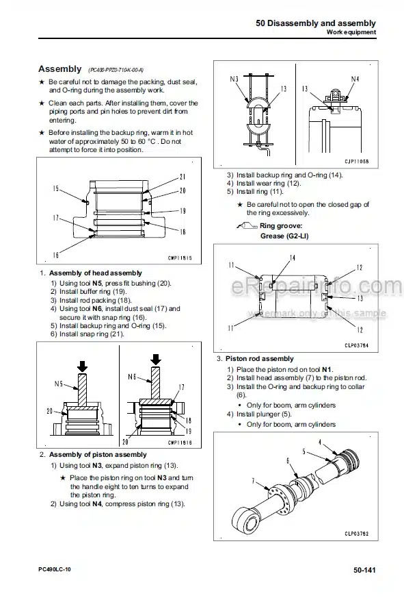 Photo 3 - Komatsu PC490LC-10 Shop Manual Hydraulic Excavator SEN05622-02 SN 80001-