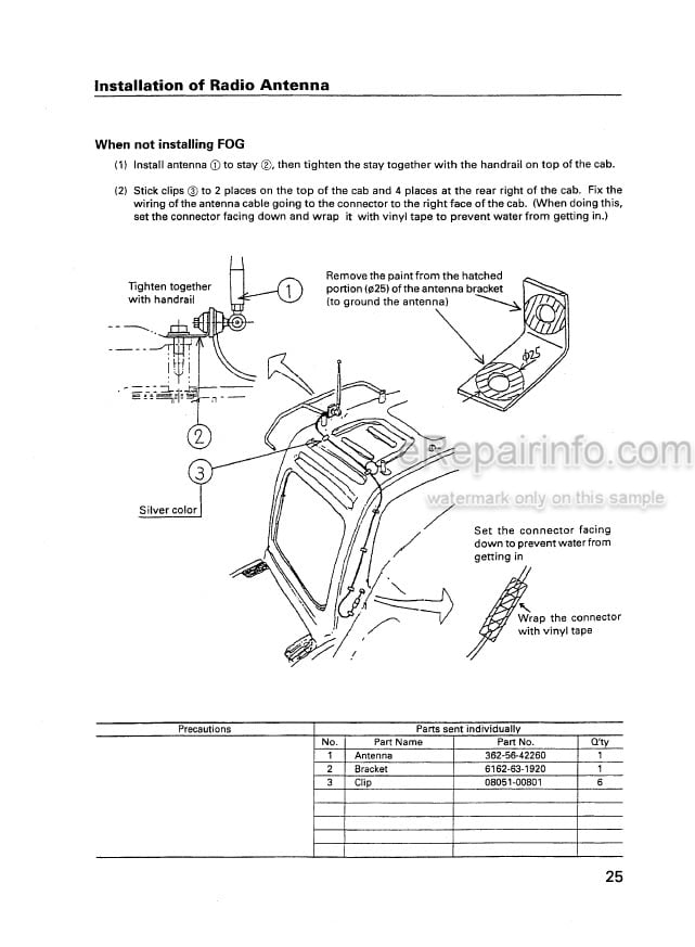 Photo 2 - Komatsu PC600-6 PC600LC-6 Field Assembly Instructions Hydraulic Excavator SEAW001700 SN 10001-