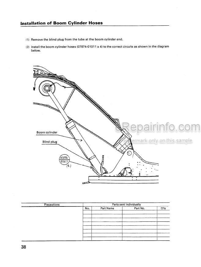 Photo 4 - Komatsu PC600-6 PC600LC-6 Field Assembly Instructions Hydraulic Excavator SEAW001700 SN 10001-