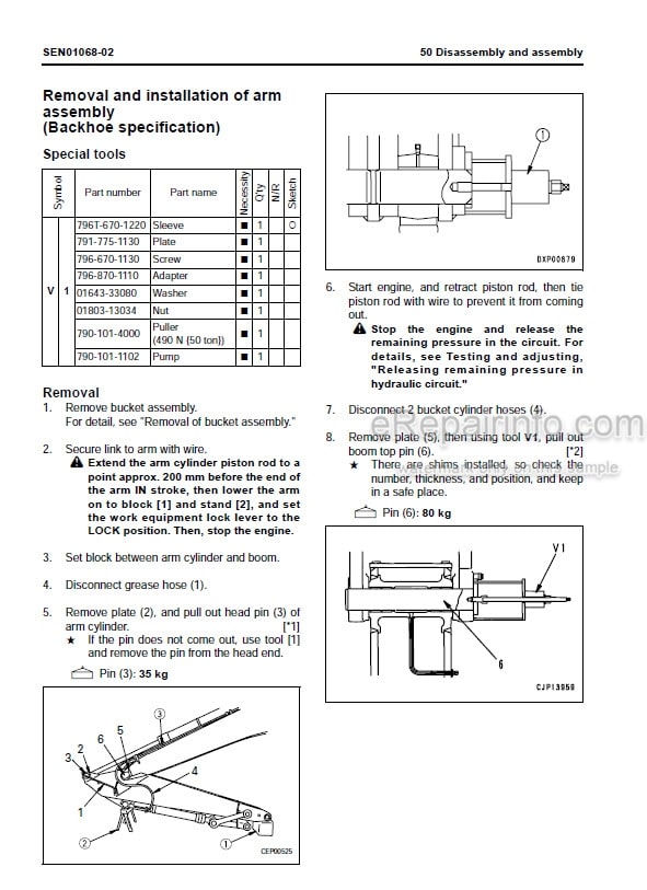 Photo 3 - Komatsu PC600-8 PC600LC-8 Shop Manual Hydraulic Excavator SEN00128-16 SN 30001-
