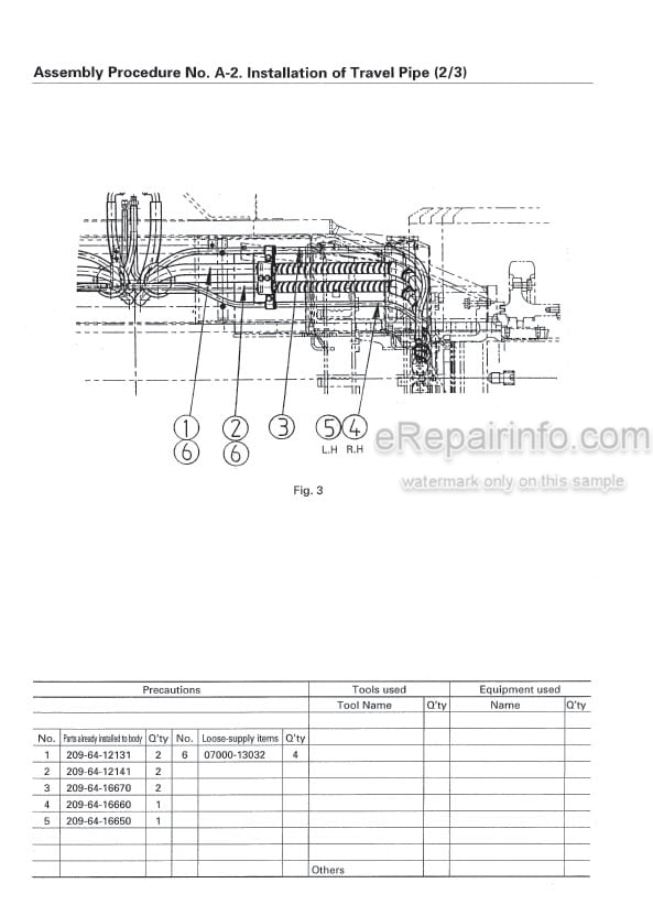 Photo 7 - Komatsu PC600-8E0 PC600LC-8E0 PC650-8E0 PC650LC-8E0 PC700LC-8E0 Field Assembly Instructions Hydraulic Excavator GEN00101-02