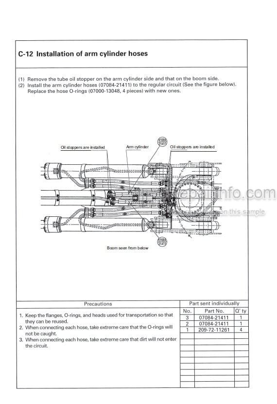 Photo 5 - Komatsu PC750-7 PC750LC-7 PC750SE-7 PC800-7 PC800SE-7 Field Assembly Instruction Hydraulic Excavator GEN00014-03
