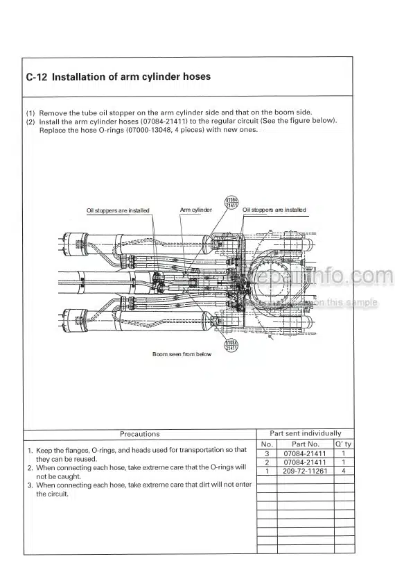 Photo 5 - Komatsu PC750-7 PC750LC-7 PC750SE-7 PC800-7 PC800SE-7 Field Assembly Instruction Hydraulic Excavator GEN00014-03