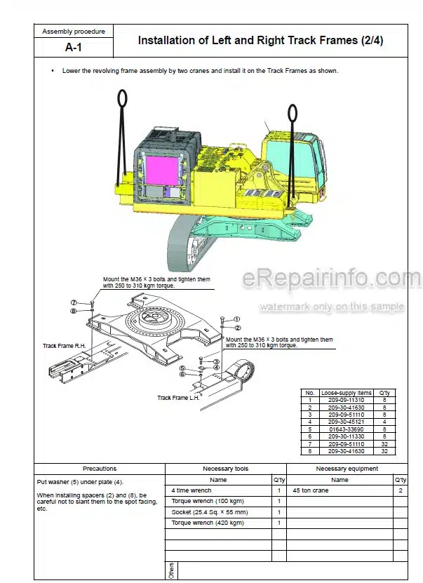 Photo 4 - Komatsu PC800-8E0 PC800LC-8E0 PC800SE-8E0 PC850-8E0 PC850SE-8E0 Field Assembly Instruction Hydraulic Excavator GEN00102-01