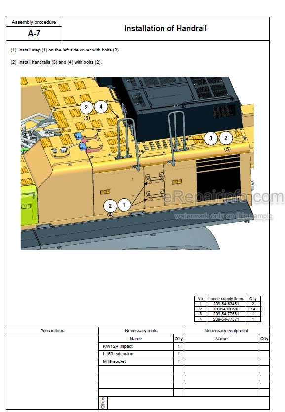 Photo 5 - Komatsu PC800-8 PC800LC-8 PC800SE-8 PC850-8 PC850SE-8 Field Assembly Instruction Hydraulic Excavator GEN00048-06