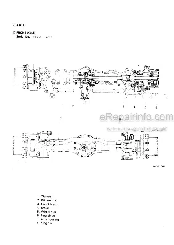 Photo 3 - Komatsu PW100-3 Shop Manual Wheel Excavator SEBM020D0304 SN 1890-
