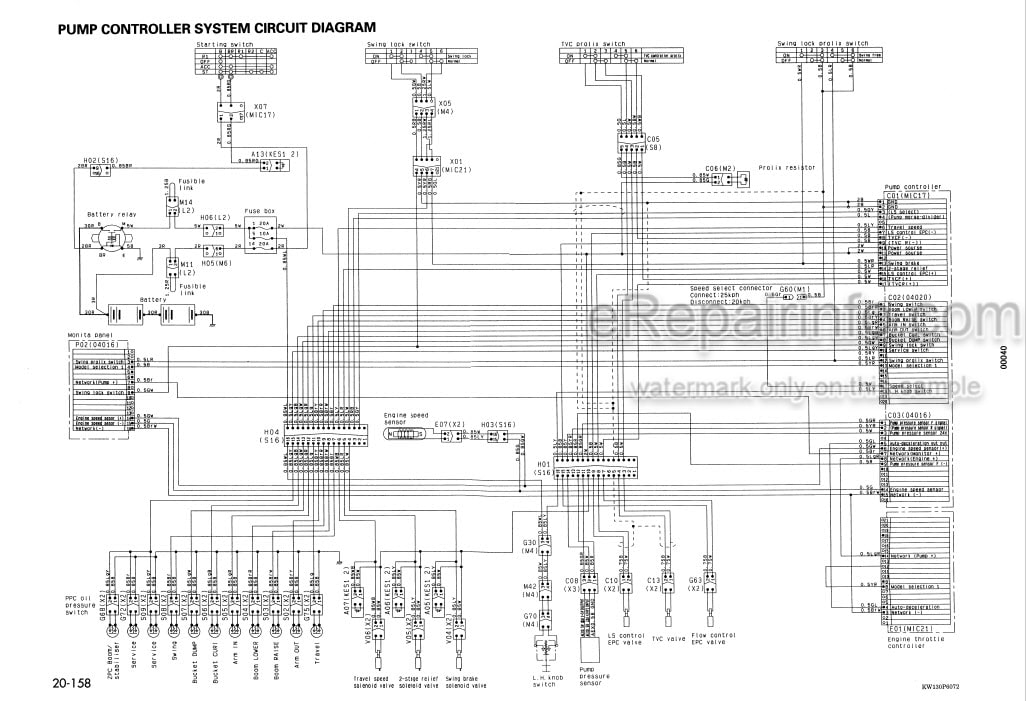 Photo 3 - Komatsu PW130-6K Shop Manual Wheel Excavator EEBM000403 SN K30001-