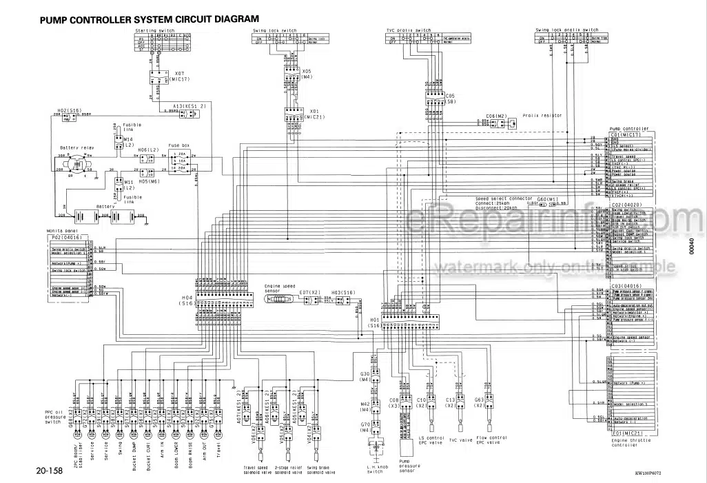 Photo 3 - Komatsu PW130-6K Shop Manual Wheel Excavator EEBM000403 SN K30001-