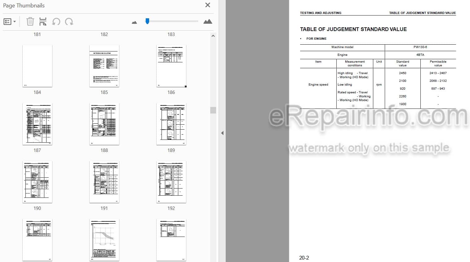 Photo 3 - Komatsu PW130ES-6K Shop Manual Wheel Excavator UEBM001202 SN K32001- K34001- K35001-