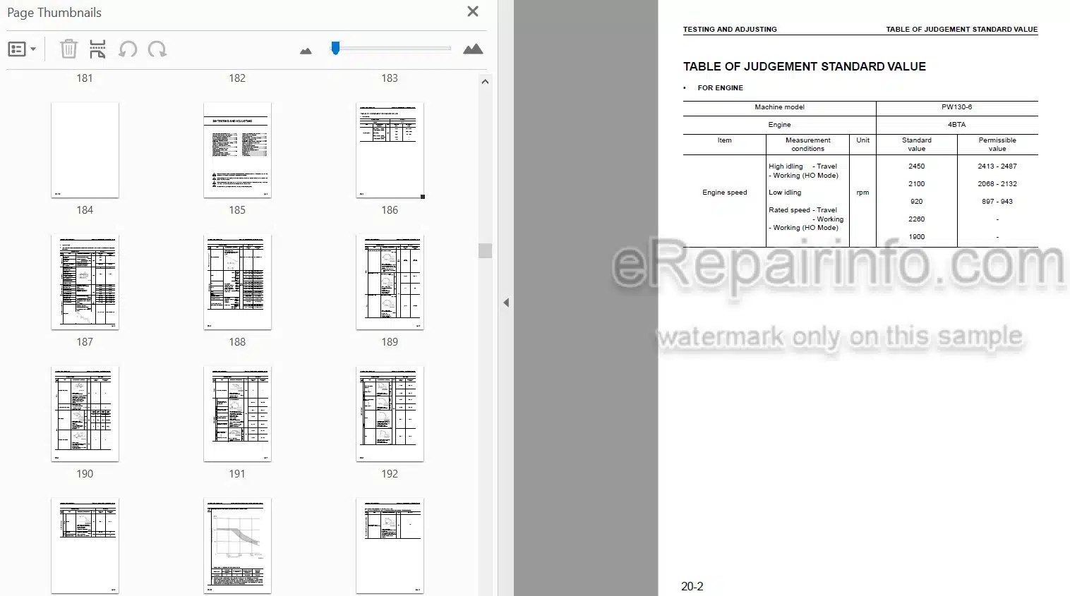 Photo 3 - Komatsu PW130ES-6K Shop Manual Wheel Excavator UEBM001202 SN K32001- K34001- K35001-