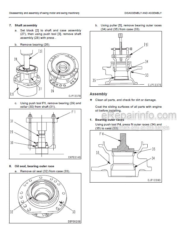 Photo 5 - Komatsu PW140-7 Shop Manual Wheel Excavator VEBM410101 SN H55051-