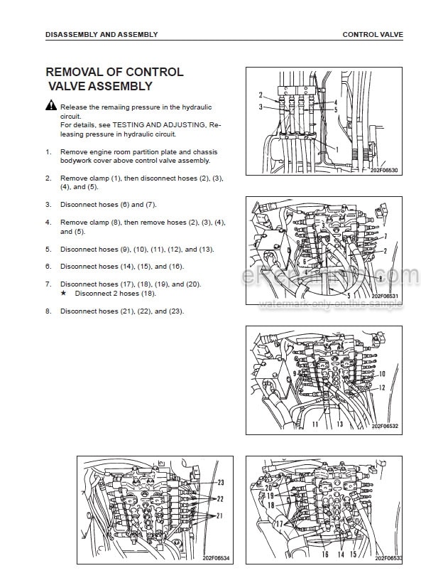 Photo 3 - Komatsu PW150ES-6K Shop Manual Wheel Excavator UEBM000401 SN K30001- K34001-