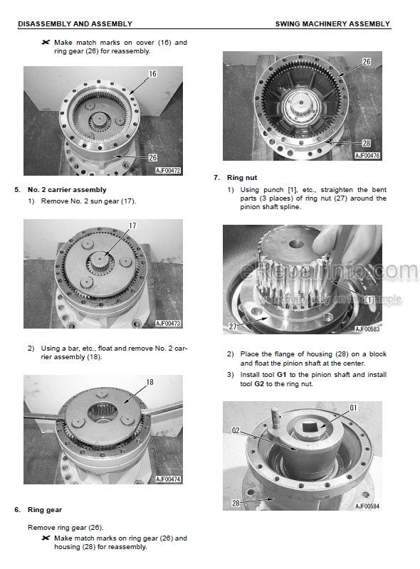 Photo 7 - Komatsu PW150ES-6K Shop Manual Wheel Excavator UEBM000401 SN K30001- K34001-