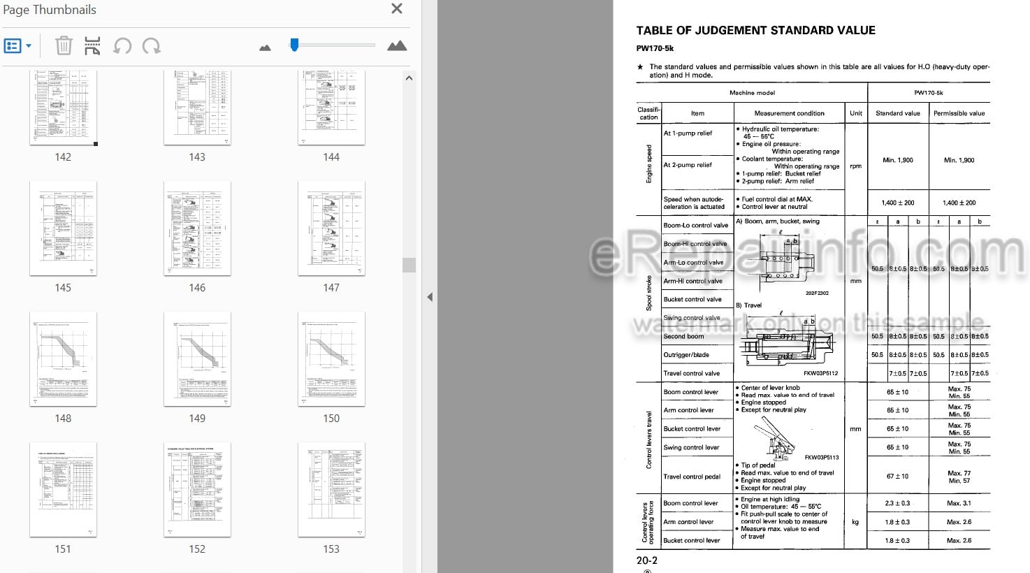 Photo 3 - Komatsu PW170-5K Shop Manual Wheel Excavator EEBM000106 SN K20001-