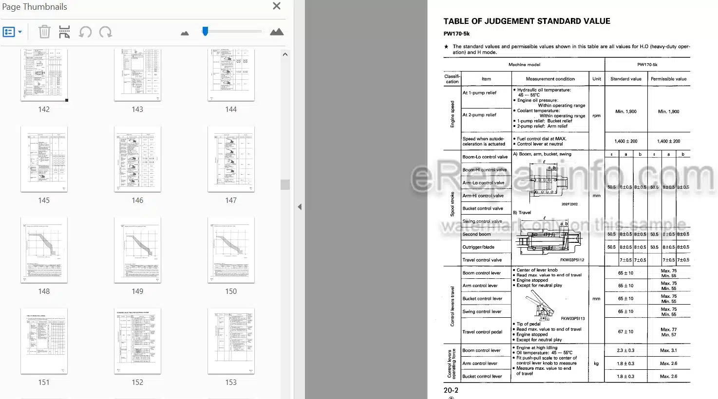 Photo 3 - Komatsu PW170-5K Shop Manual Wheel Excavator EEBM000106 SN K20001-