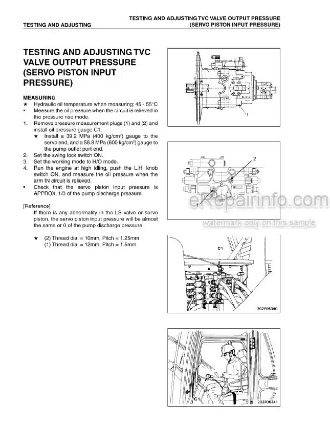 Photo 3 - Komatsu PW170ES-6 Shop Manual Hydraulic Excavator UEBD000500 SN K30001-