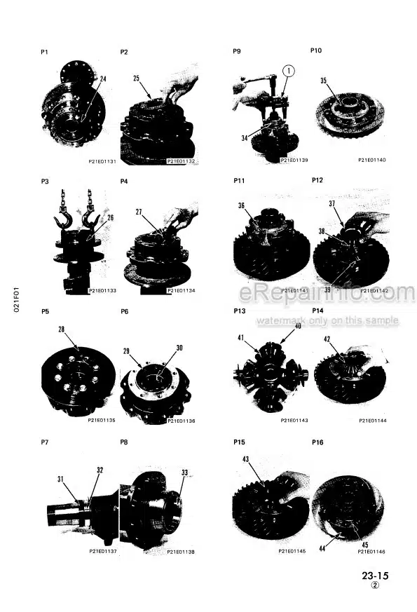 Photo 8 - Komatsu PW20-1 PW30-1 Shop Manual Wheel Excavator SEBM021F0102 SN 1001-