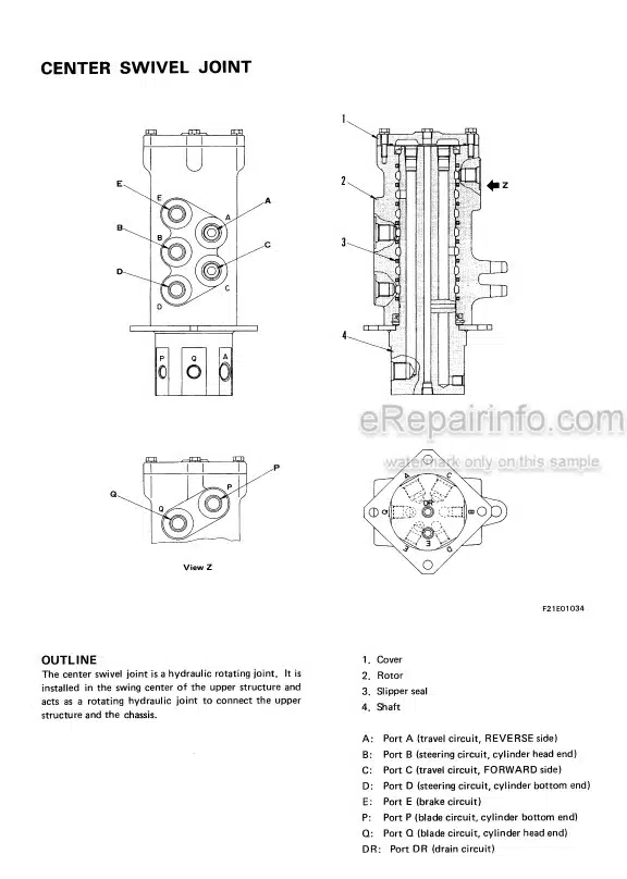 Photo 5 - Komatsu PW20-1 PW30-1 Shop Manual Wheel Excavator SEBM021F0102 SN 1001-