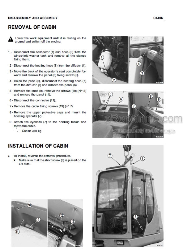 Photo 7 - Komatsu WH609-1E0 WH613-1E0 WH713-1E0 WH714H-1E0 WH716-1E0 Shop Manual Telescopic Handler WEBM008500