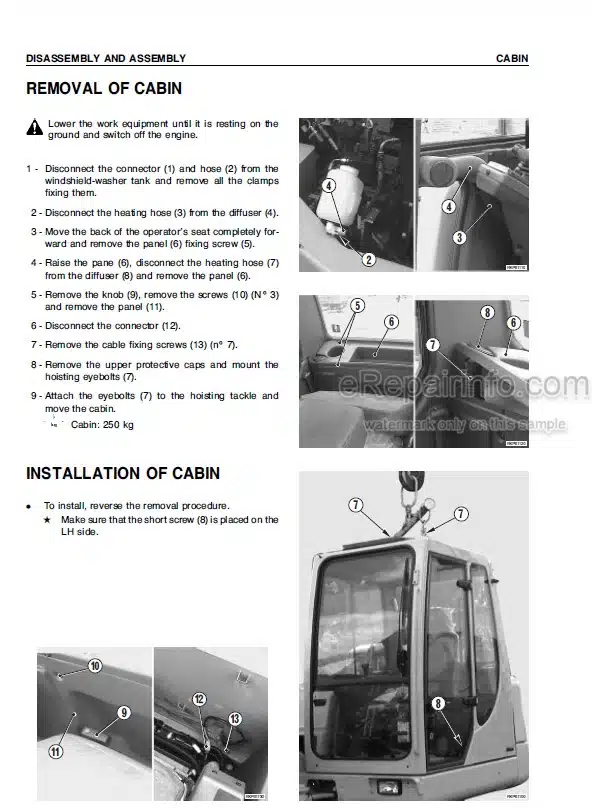 Photo 7 - Komatsu WH609-1E0 WH613-1E0 WH713-1E0 WH714H-1E0 WH716-1E0 Shop Manual Telescopic Handler WEBM008500
