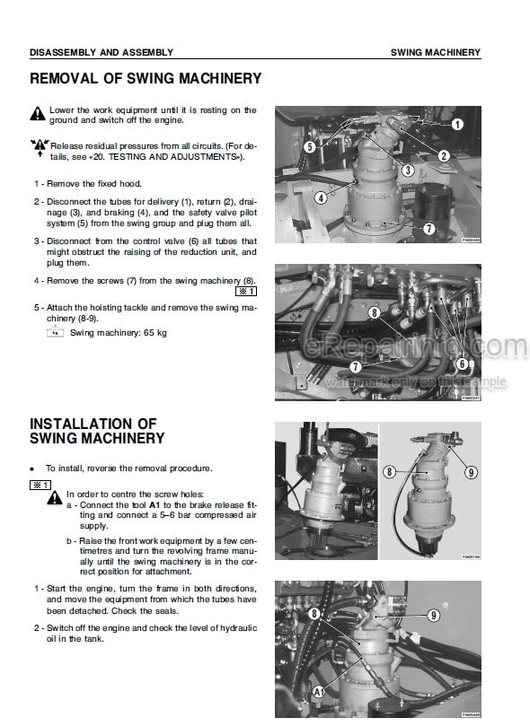 Photo 7 - Komatsu PW75R-2 Shop Manual Hydraulic Excavator WEBM001602 SN 22E0210001-